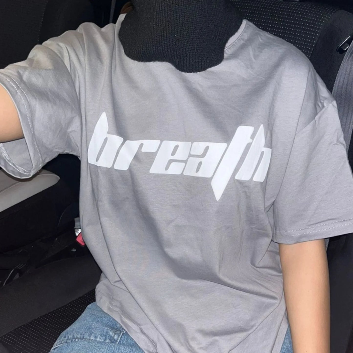 Breath Baskılı Oversize T-shirt.